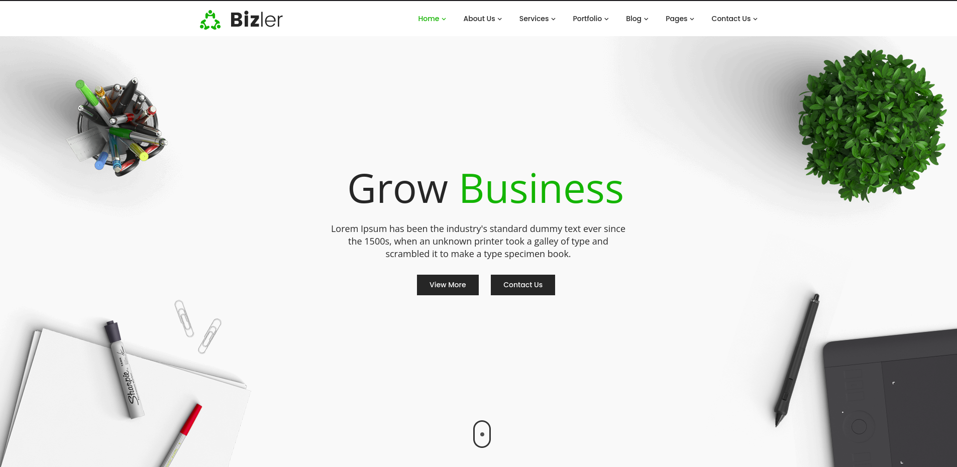 Landing page design preview